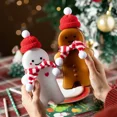 thumbnail image 2 of Botella de agua navideña kawaii, decoración para fiesta navideña, muñeco de jengibre, muñeco de nieve, vaso mezclador, botellas para bebidas de jugo, regalos para niños, Navidad, 2 of 5