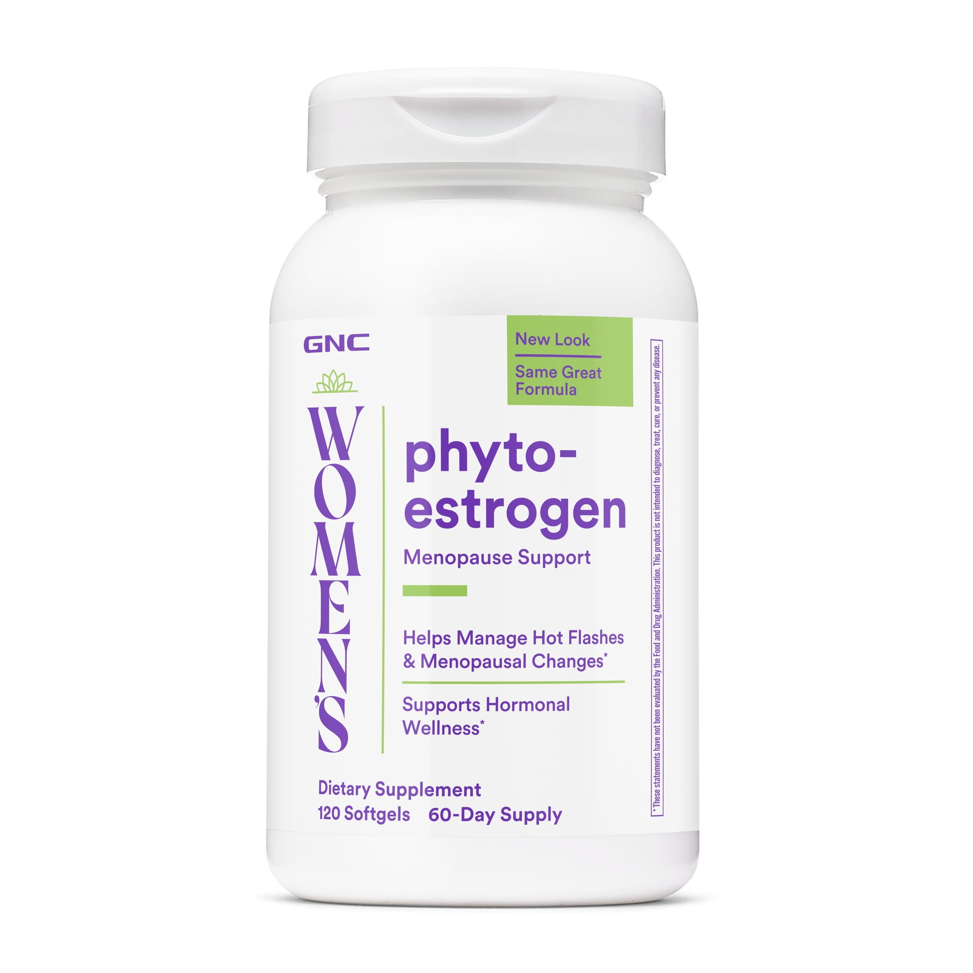 GNC Women's Phytoestrogen Formula, Hot Flash Support, 120 Count, 60 Servings