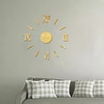 thumbnail image 4 of Reloj de pared DIY sin marco, espejo 3D, reloj de pared grande, silencioso, 4 of 8