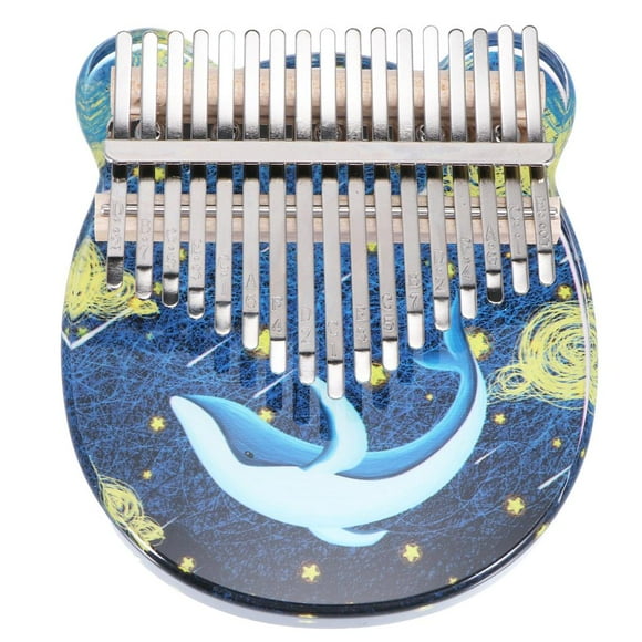 Sidaley 17 teclas pulgar Piano exquisito dedo Piano acrílico mano instrumento Musical con martillo y bolsa de almacenamiento para niños adultos Cables de audio/vídeo No.2