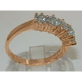 thumbnail image 5 of LBG British Made 9k Rose Gold Natural Aquamarine Womens Eternity Ring - 33 size options - Size 8.75, 5 of 9