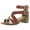 Brown, variant on SUN STONE Womens Brown Slip-Resistant Strappy Ankle-Strap Buckle Accent Cushioned Quinn Round Toe Block Heel Zip-Up Dress Sandals Shoes 6 M