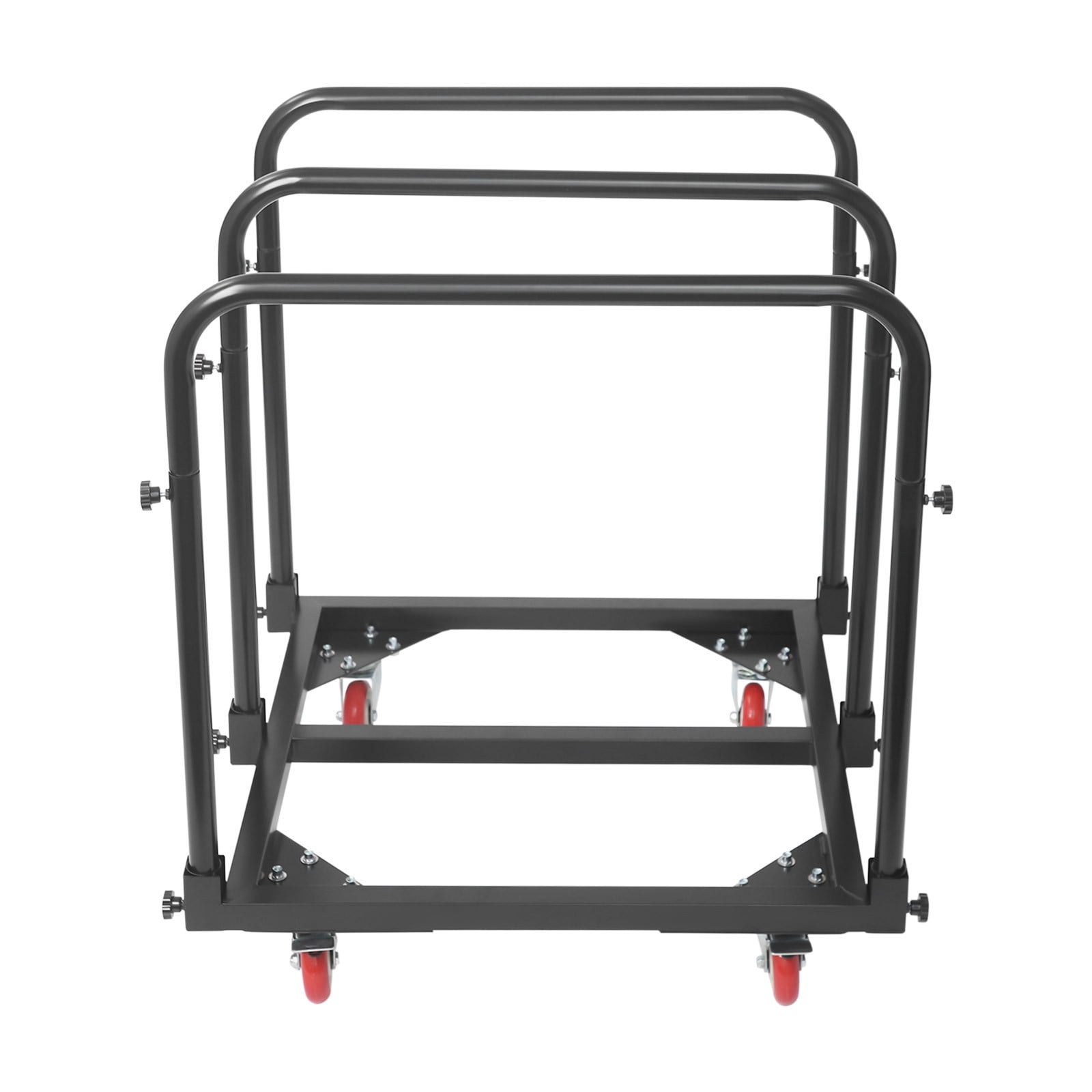 ToppiJoy Heavy Duty Hand Truck Dolly with 4 Swivel Casters, Industrial Hand Cart Hold up to 1400lbs for Plywood, Warehouse, Factory, Workshop (Black)