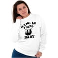 thumbnail image 4 of Hang In There Sloth Encouragement Unisex Plus Fleece Graphic Sweatshirt Brisco Brands 4X, 4 of 5