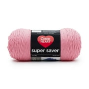 Red Heart Super Saver #4 Worsted Acrylic Yarn, Perfectpink 7oz/198g 364yd