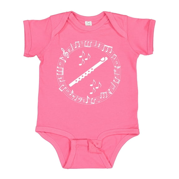 Inktastic Flute Musician Instrument Boys or Girls Baby Bodysuit