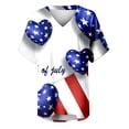 thumbnail image 5 of ibuvkizy Summer Tops for Women 2025!Independence Day Shirts for Women Fashion American Flag Tops Patriotic Crewneck Short Sleeve Print Tees,4th of July Shirt White XXXL, 5 of 5