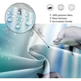 thumbnail image 4 of Dolphin Shower Curtain Underwater Algaes Coral Reefs Sunbeam Tropical Fish Marine Wildlife Ocean Animal Seabed Bathroom Decor Fabric Polyester Waterproof 72Wx72H Inch 12 Pack Plastic Hooks, 4 of 6