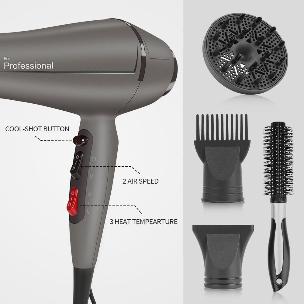 Dekuri Professional Ionic Hair Dryer - Ultra Fast Salon Blow Dryer AC Motor with Triple-L Plus Heat Resistant Technology