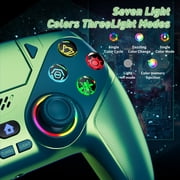 LED Wireless Controller for P5, Compatible with P5 Pro/Slim/PC, Dual Vibration, Macro/Turbo Function, 3.5mm Audio Jack, 6-Axis Motion Controller Gamepad with Speaker&RGB(Chroma Teal)