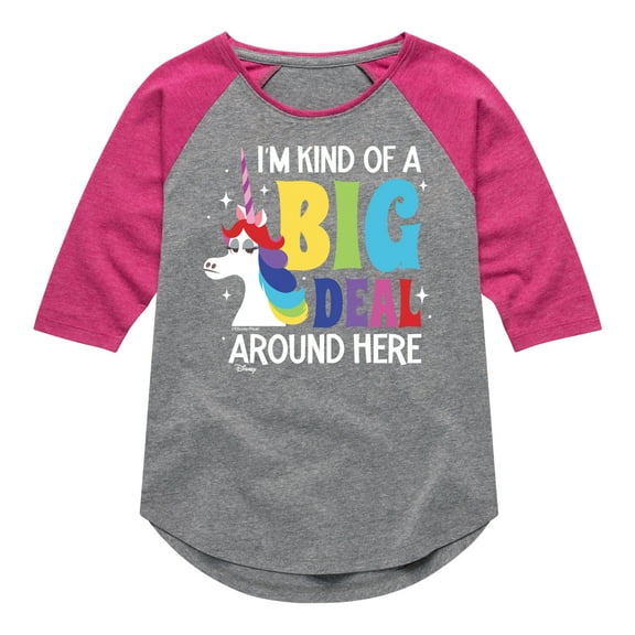 Inside Out - Big Deal - Toddler And Youth Girls Raglan Graphic T-Shirt