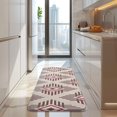 thumbnail image 4 of Beige Geometric Diamond Striped Pattern Kitchen Rug Mat,Kitchen Runner Rugs Non Skid Washable,Decorative Kitchen Floor Mats for Kitchen,Sink,Laundry,17"x47.2", 4 of 7