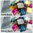 thumbnail image 5 of U8MO 10pcs Sew On Square Glass Crystal Rhinestones Flat Back Claw Cup Craft Beads-8mm/Gold-Gold, 5 of 6