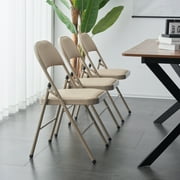 UBesGoo 4/6/8/12-Pack Folding Chairs Padded Seat, Home Office Party Use Black