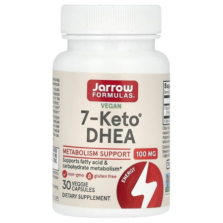 Jarrow Formulas 7-Keto DHEA, Enhances Metabolism, 100 mg, 30 Caps