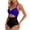 Blue, variant on Solid Color Two Piece Set Women's Conservative Swim Skirt Bikini Slim Fit Beachwear