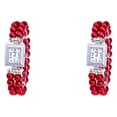 thumbnail image 3 of Minnieouse Reloj de de acero inoxidable para mujer, de color sólido, elegante, informal, analógico, para chicas, para mujer, reloj de Rojo 2piezas, 3 of 6