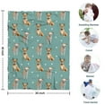 thumbnail image 4 of Chihuahua and Footprints Blanket,Comfortable Soft Flannel Throw Blanket,All Season,Warm Lightweight Blankets for Sofa Bed Couch Living Room Chair,30"x40", 4 of 4