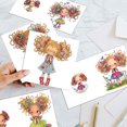 thumbnail image 7 of 6pcs Diamond Painting Kit Greeting Cards, Whimsical Lady 5D Handmade Art Birthday Holiday Gift Cards with Envelopes, 7 of 7