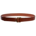 thumbnail image 2 of 1 1/4" Round Double Circle Ring Buckle 100% Solid Leather Belt, 2 of 2