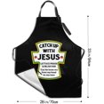 thumbnail image 4 of Cooking Kitchen Chef Apron Funny Bib for Women Men Catch Up with Je u, 4 of 6