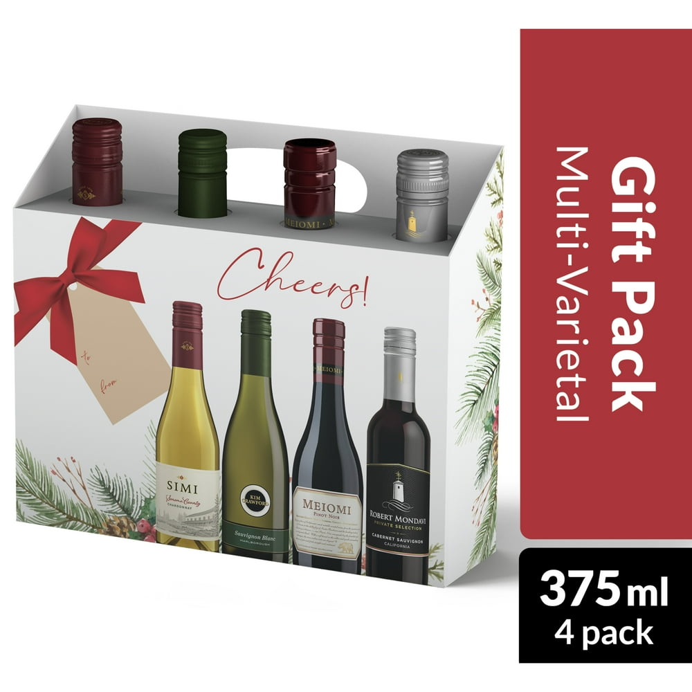 Variety Wine Gift Set Red and White Wine, 4 pk 375 mL Half