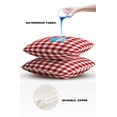 thumbnail image 5 of Outdoor Throw Pillow Cover Rustic Country Lattice Buffalo Plaid Waterproof Cushion Covers 2 Pack Farm Red White Pillow Cases Home Decoration for Patio Garden Couch Sofa, 5 of 7