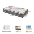 thumbnail image 6 of Yayun Portable Under Bed Storage 4 Piece with 4 Handles, Grey & Clear Window, 6 of 7