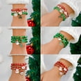 thumbnail image 2 of PISONIC 3Pcs Christmas Bracelet Set Santa Claus Snowflake Christmas Tree Beaded Stretch Bracelet for Women Thanksgiving Xmas Holiday Party Gifts, 2 of 7
