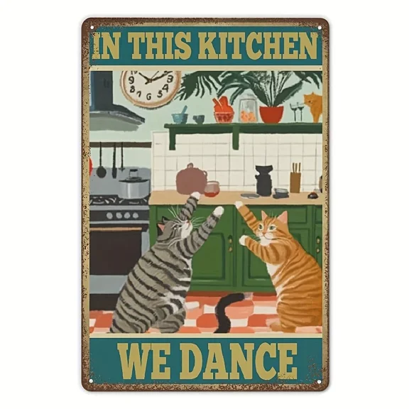 1 Pc Metal Sign Wall Art Print Poster For Home Yard Coffee Shop Wall Decoration