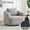 Light Gray, variant on 360° Swivel Round Comfy Chair with Soft Pillow, Teddy Fleece High-Resilience Sponge Single Sofa, No Assembly Needed for Living Room, Bedroom, Apartment, Brown