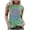 Green, variant on Women’s Tanks & Product Title Gradient Letter Print Sleeveless Casual Tank Top with Round Neck for Summer Wear
