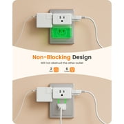 LENCENT 2 to 3 Prong Outlet Plug Adapter, Multi Wall Plug splitter,3 Way Outlet Extender,Travel Power Adaptor 3 AC for US to Japan-Type A,2 PACK