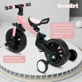 thumbnail image 5 of Semfri 3-in-1 Toddler Bike Tricycle for 1 - 3 Years, Adjustable Seat Foldable, Babypink, 5 of 10