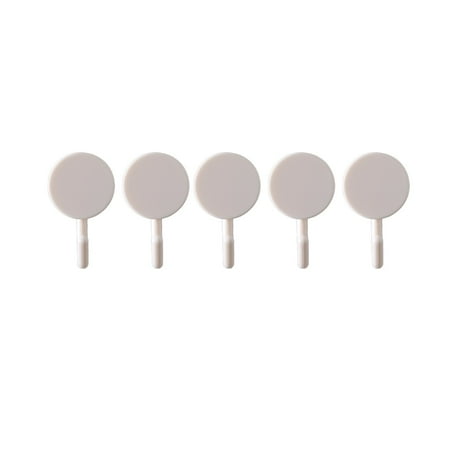 

Avdolw 5-Pack Adhesive Wall Hooks - No-Drill Space-Saving Design for Bathroom and Kitchen Use - Hang Towels and Utensils with Strong Clean-Removable Backing