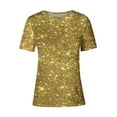 thumbnail image 4 of Herrnalise Women's Sequin Tops Sparkly Glitter Blouses Sequined Short Sleeve Shirts for Holiday Club Night Gear up for greatness for less, 4 of 4