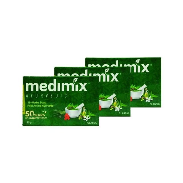 MediMix Real Jabón Ayurvédico 125g (Paquete de 3)
