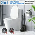 thumbnail image 7 of JEHONN Toilet Plunger and Brush Set Black with Holder and Hidden Tweezers, 7 of 7