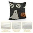 thumbnail image 4 of Halloween Cute Ghost Pumpkin Print Outdoor Decorative Throw Pillows Halloween Themed Pillowcases Linen Cushion Case Decor for Home Sofa Couch Bed, 4 of 5