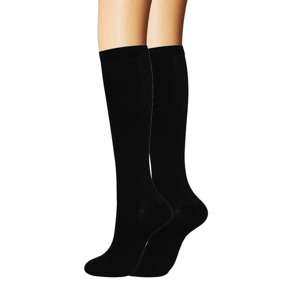 NZND Compression Stockings Pressure Socks Sporting Goods Travel Relief Running Black Women Nylon