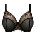thumbnail image 3 of Elomi Teagan Banded Plunge Underwire Bra (302602),34H,Black/Almond, 3 of 6