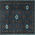thumbnail image 1 of Ahgly Company Indoor Square Persian Light Blue Traditional Area Rugs, 7' Square, 1 of 4