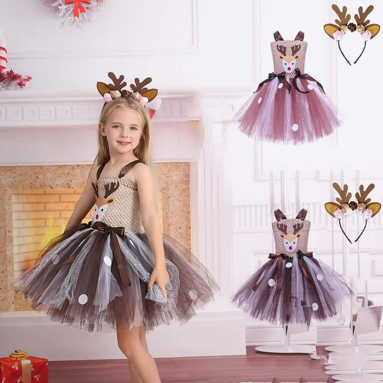 Gpaecead Christmas Tutu Dress For Girls Tulle Princess Birthday Party Dress  For Toddler Girls Prom Ball Gown Claret - Walmart.com