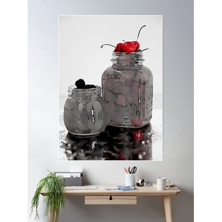 Homemade Jams And Preserves Poster Wall Art, Modern Wall Decor For Living Room Bedroom, 8x12 UNFRAMED