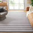 thumbnail image 2 of SAFAVIEH Striped Kilim Yadira Striped Cotton Area Rug, Ivory/Black, 8' x 10', 2 of 9