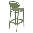 thumbnail image 2 of Compamia Marcel Tabouret de Bar Contemporain en Résine pour Intérieur/extérieur Vert Olive, 2 of 5