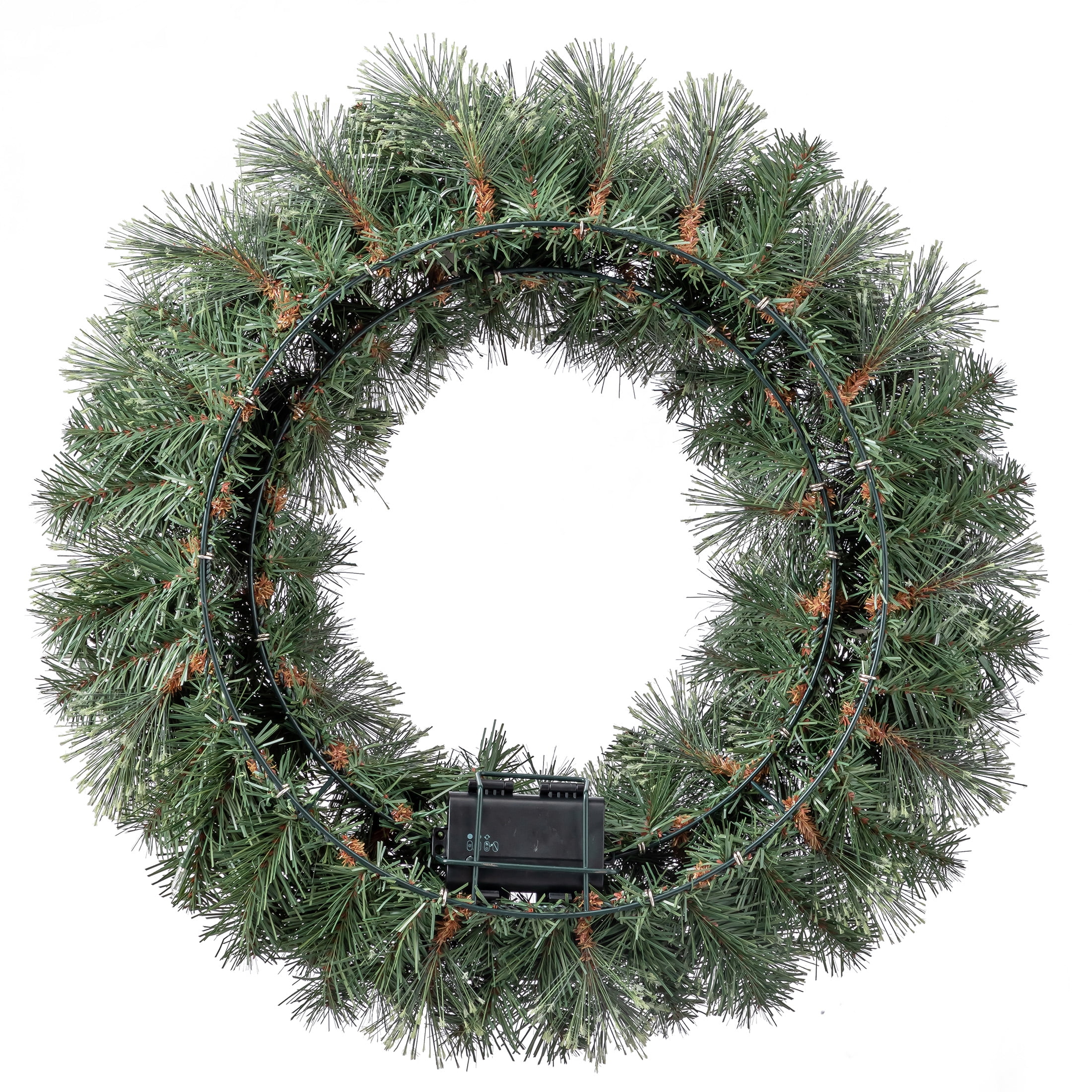 Liberty Color-Changing Pre-Lit LED Battery-Powered Artificial Christmas Wreath with Timer, 24", by Holiday Time