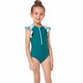 thumbnail image 1 of Traje de baño Herrnalise para niñas, traje de baño para niños, traje de baño para niños, traje de baño estampado de manga larga, traje de baño de una pieza con cremallera para surf, 1 of 8