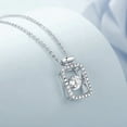 thumbnail image 3 of 0.5 Ct Moissanite Pendant Necklace, Round Cut Moissanite Necklace in 925 Sterling Silver, 3 of 7