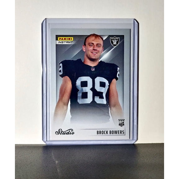 Brock Bowers 2024 Panini NFL Studio Rookies #37 Card Las Vegas Raiders 1/1672